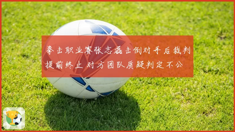 拳击职业赛张志磊击倒对手后裁判提前终止 对方团队质疑判定不公